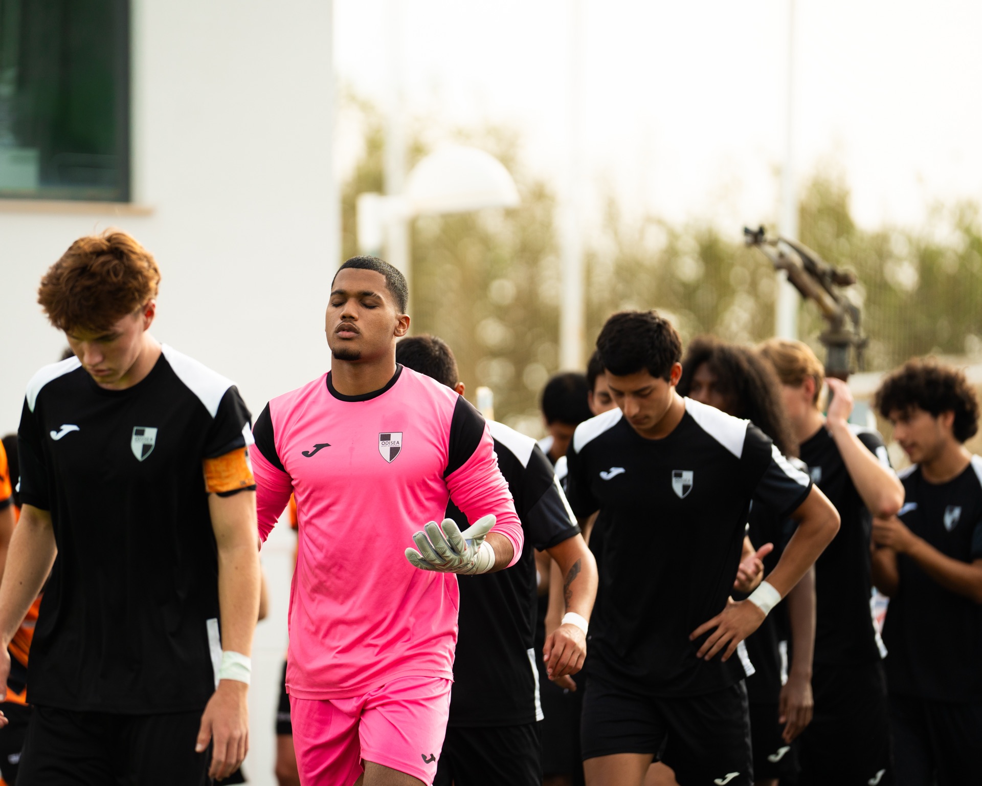 FC Odisea players walking out before a match
